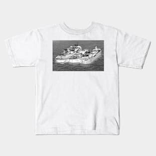 Ghostships (Bermuda Triangle Blues) Kids T-Shirt